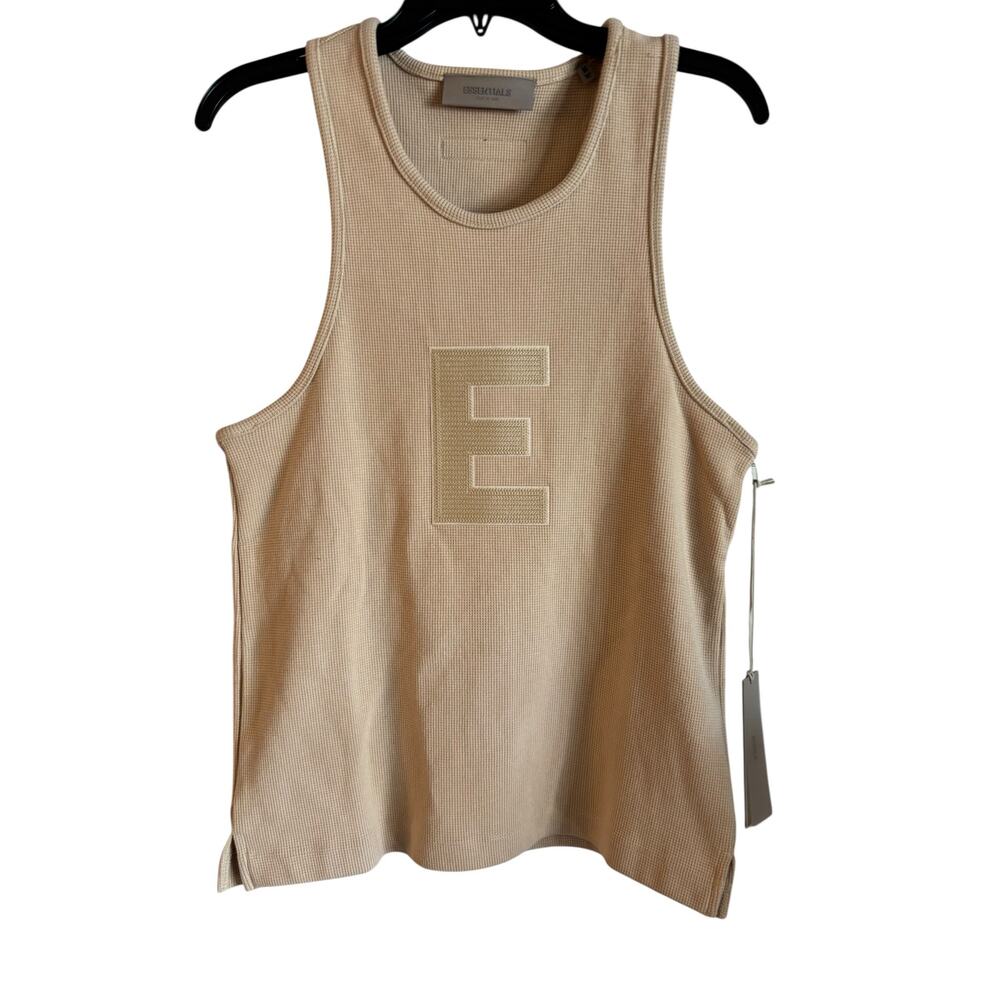 Essentials Fear Of God Tank Top Womens M Sand Beige Waffle Knit Pacsun Casual - Picture 1 of 6